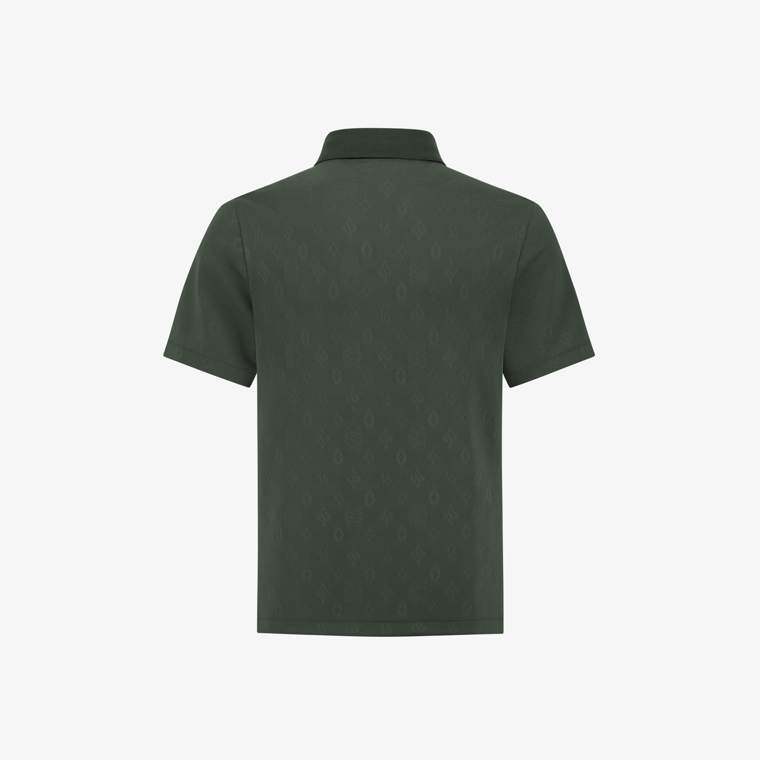 Jacquard Pattern Collar T-Shirt_KH