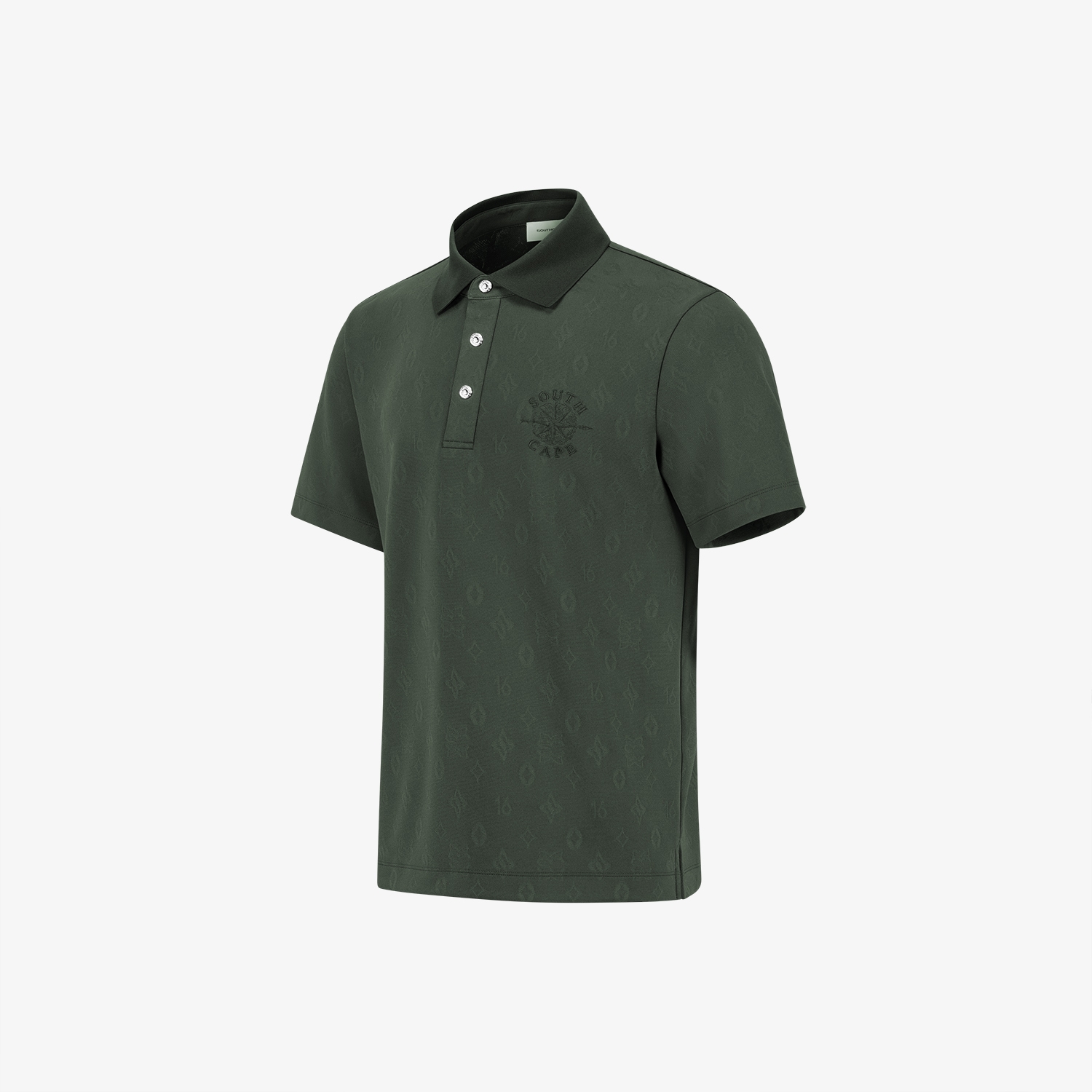 Jacquard Pattern Collar T-Shirt_KH