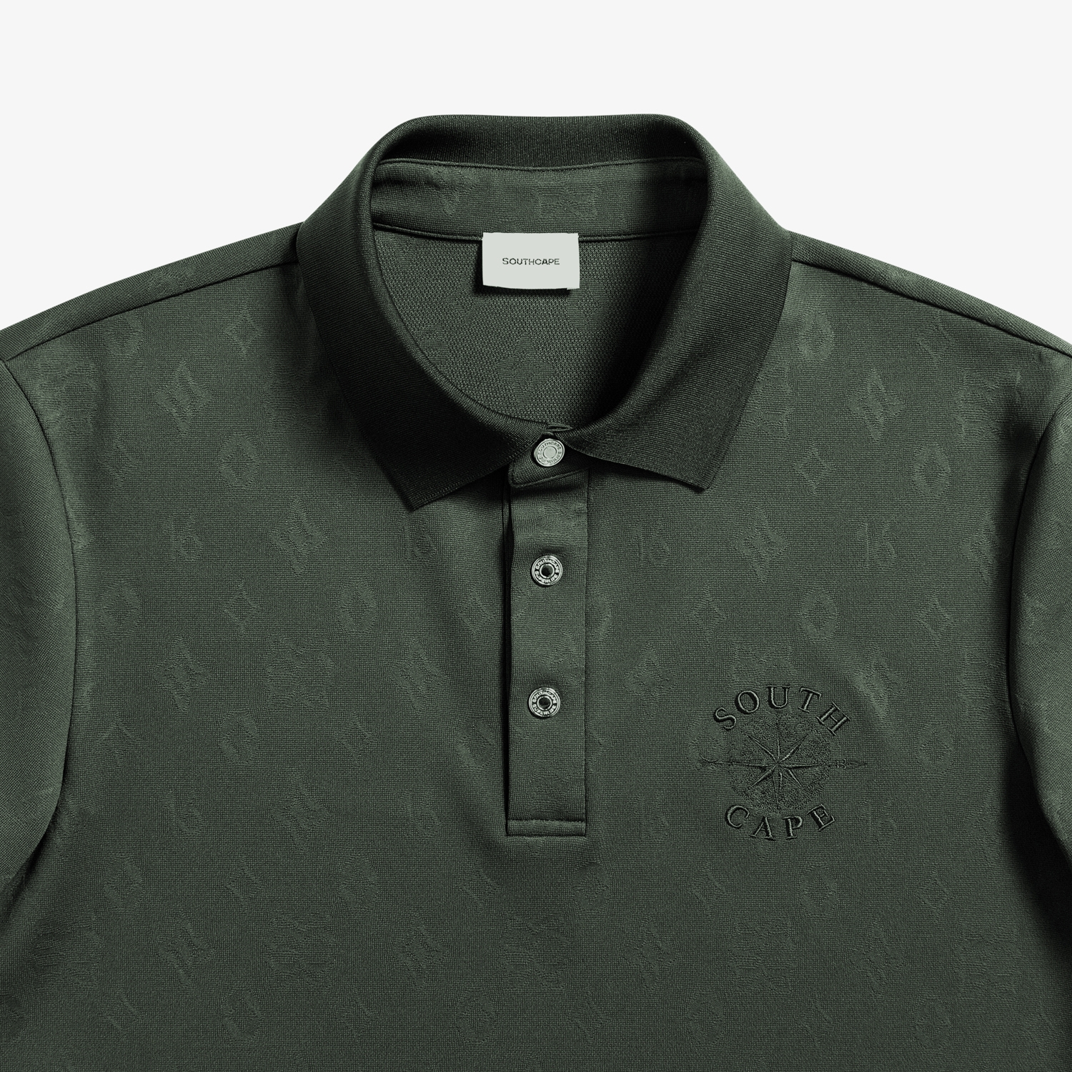 Jacquard Pattern Collar T-Shirt_KH