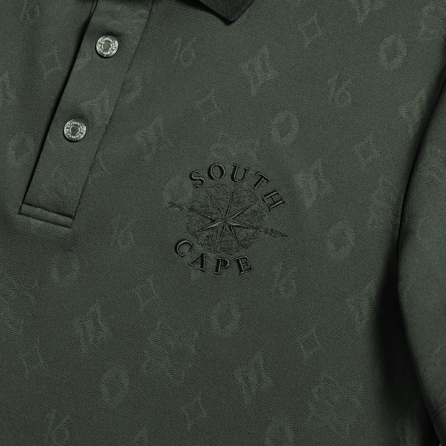 Jacquard Pattern Collar T-Shirt_KH