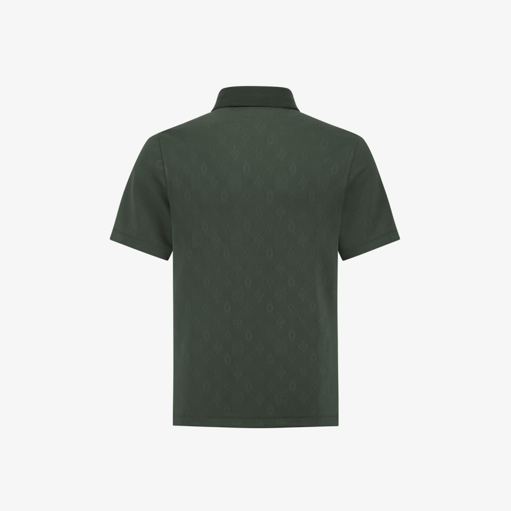 Jacquard Pattern Collar T-Shirt_KH