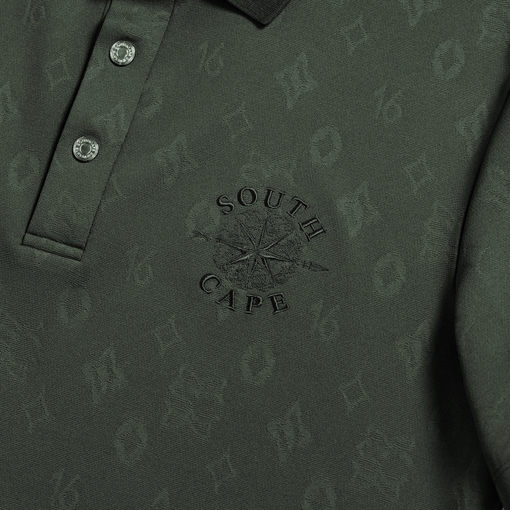 Jacquard Pattern Collar T-Shirt_KH