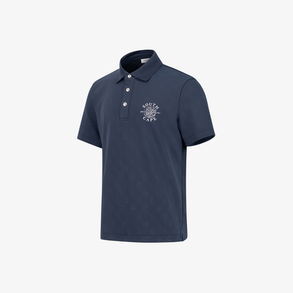 Jacquard Pattern Collar T-Shirt_NA