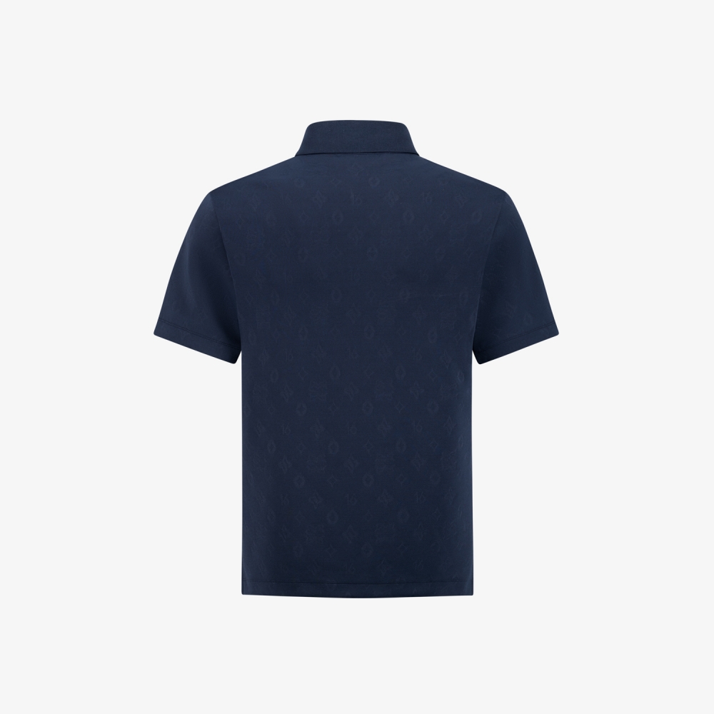 Jacquard Pattern Collar T-Shirt_NA