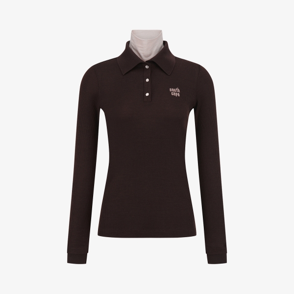 Layered Wool Collar Ribbed T-shirt_BR