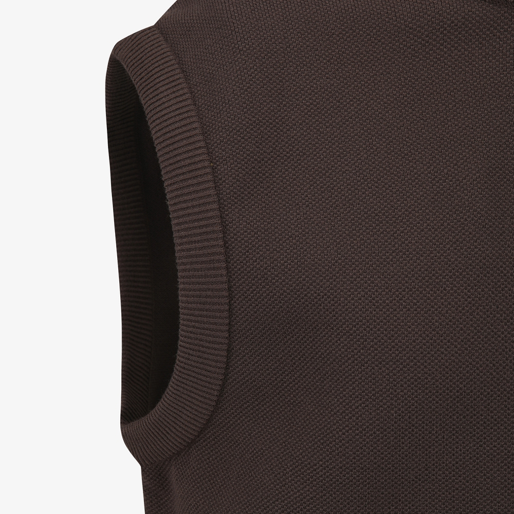 Round Neck Knit Vest_BR