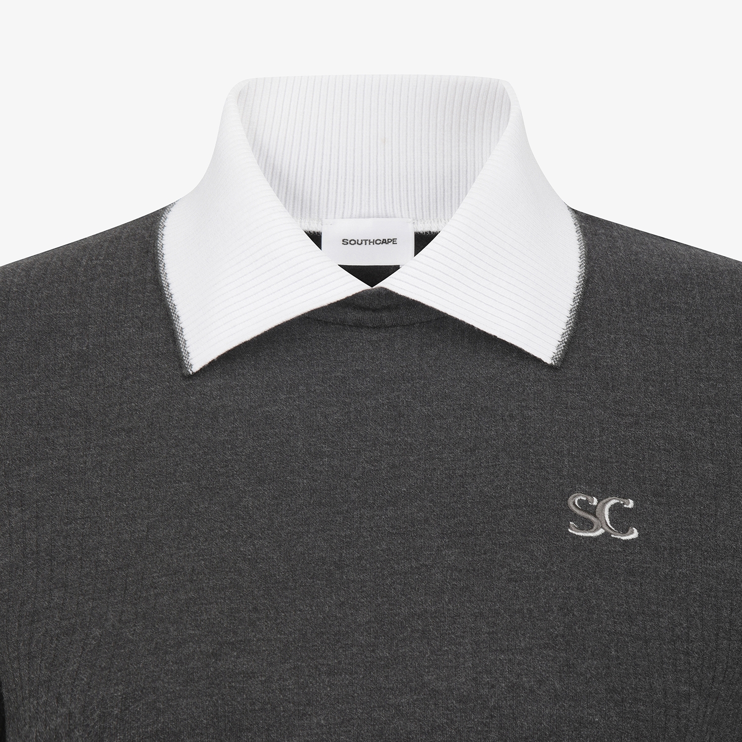 Soft Touch Ribbed Collar T-Shirt_CG