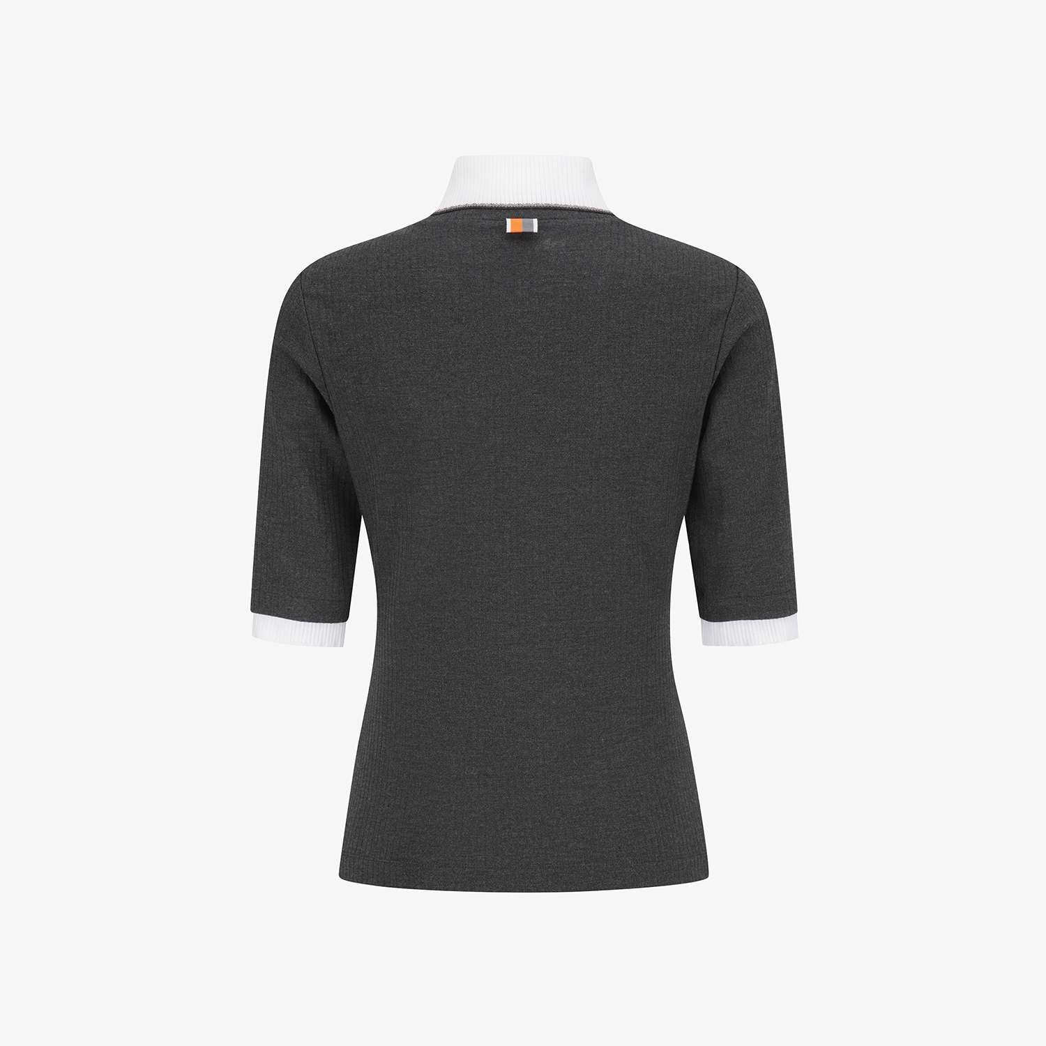 Soft Touch Ribbed Collar T-Shirt_CG