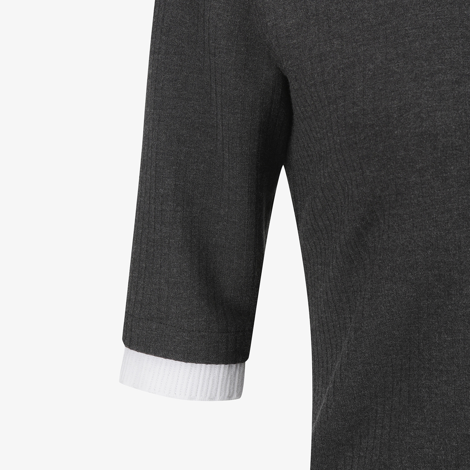 Soft Touch Ribbed Collar T-Shirt_CG
