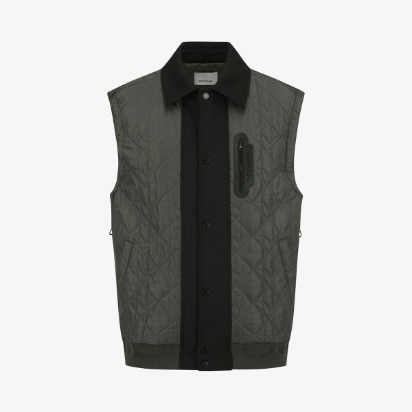 Quilted Padded Collar Vest_KH