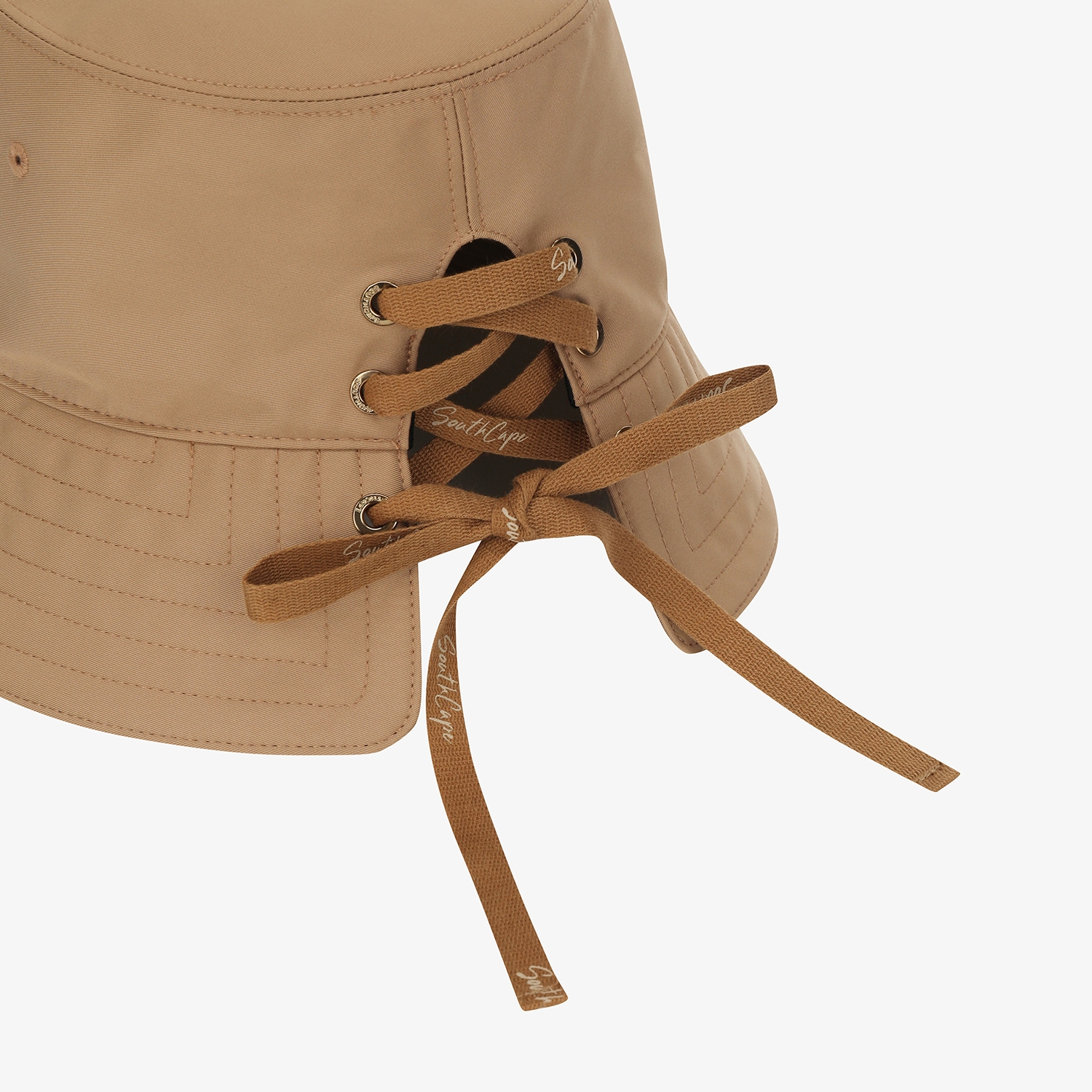 SC logo Lace-Up Ribbon Bucket Hat_BE