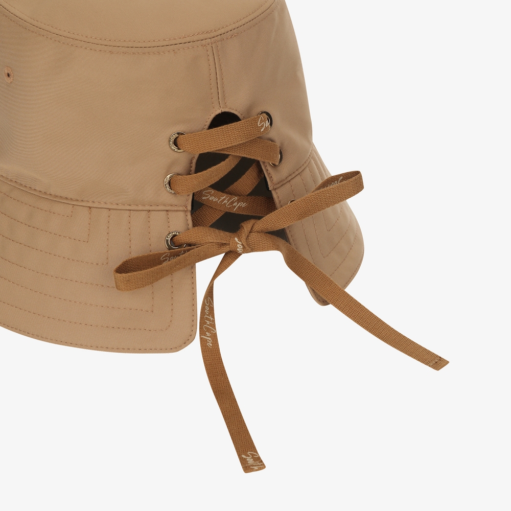SC logo Lace-Up Ribbon Bucket Hat_BE