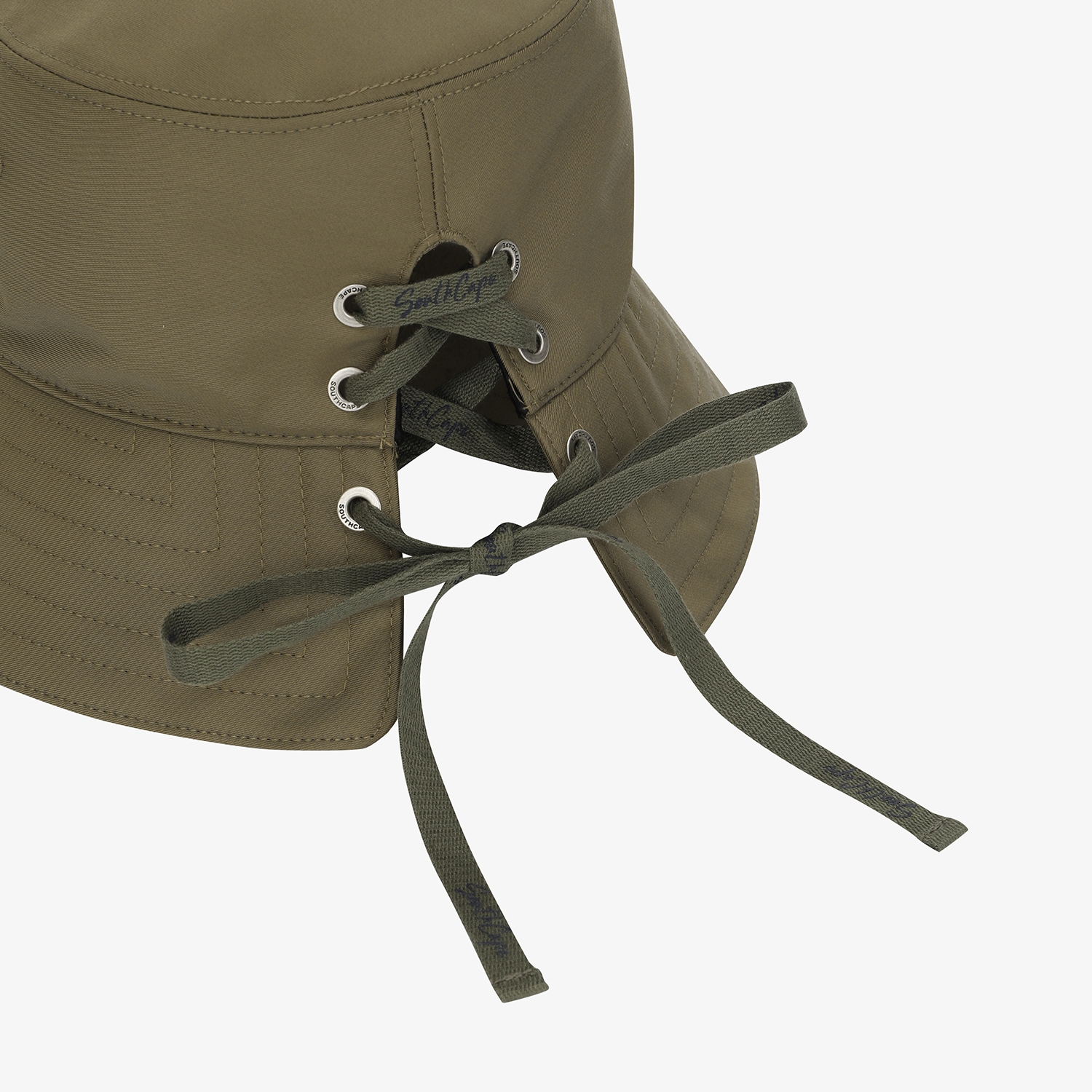 SC logo Lace-Up Ribbon Bucket Hat_KH