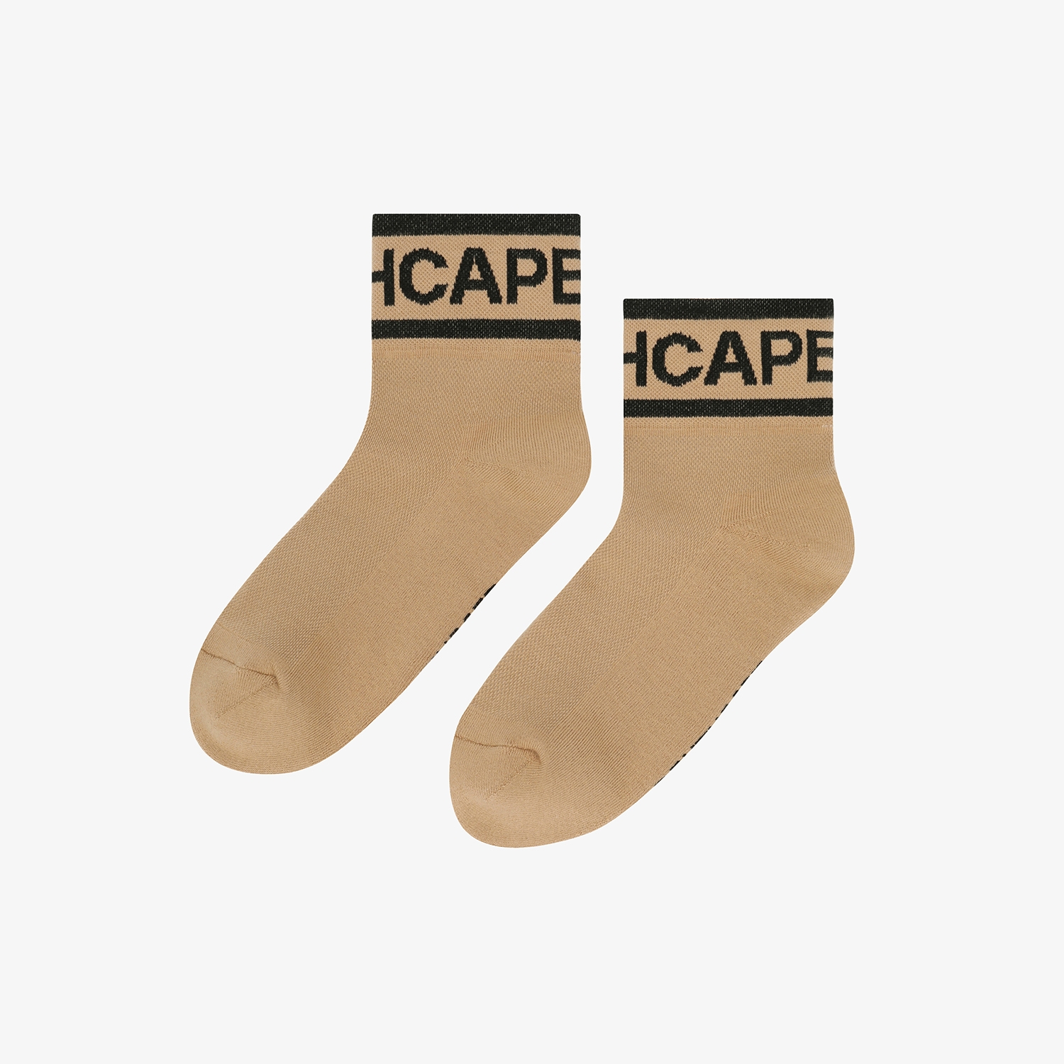 Color Contrast Logo Lettering Crew Socks_BE