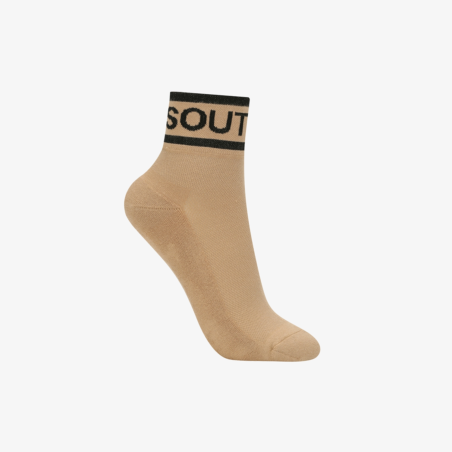 Color Contrast Logo Lettering Crew Socks_BE