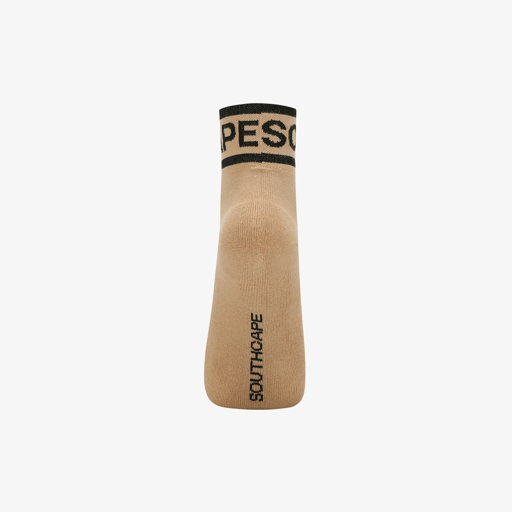 Color Contrast Logo Lettering Crew Socks_BE