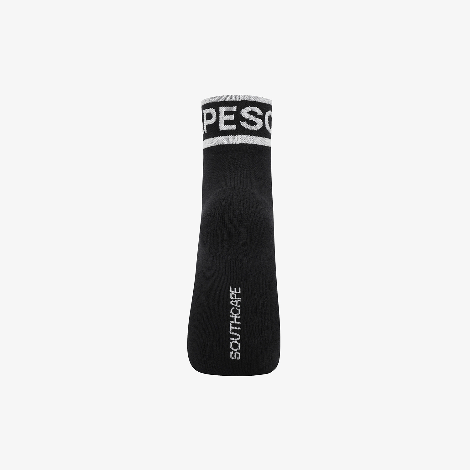 Color Contrast Logo Lettering Crew Socks_BK