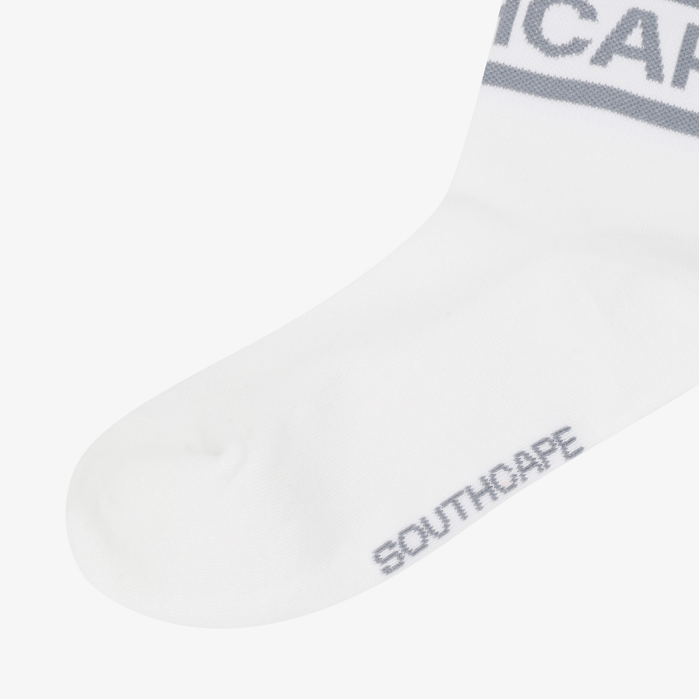 Color Contrast Logo Lettering Crew Socks_GY