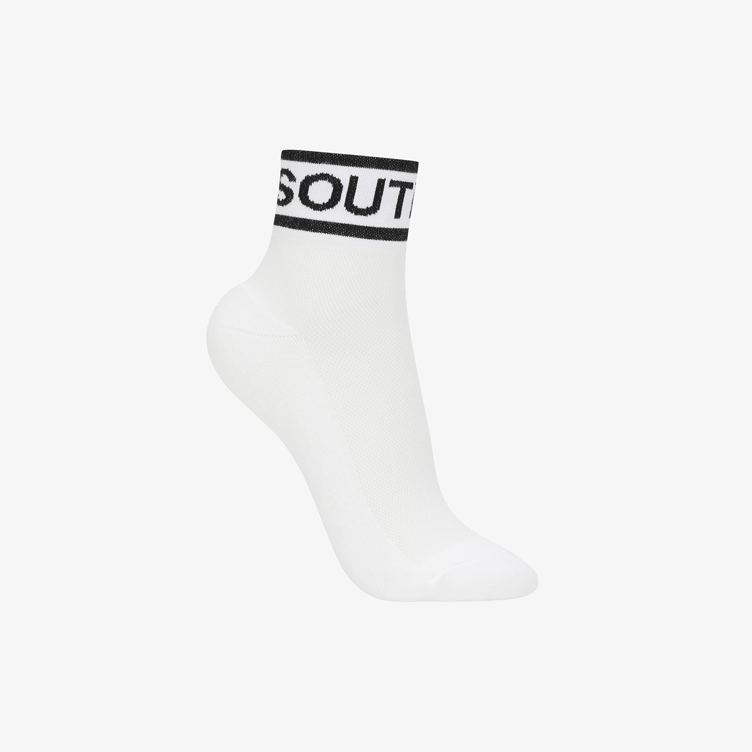 Color Contrast Logo Lettering Crew Socks_WT