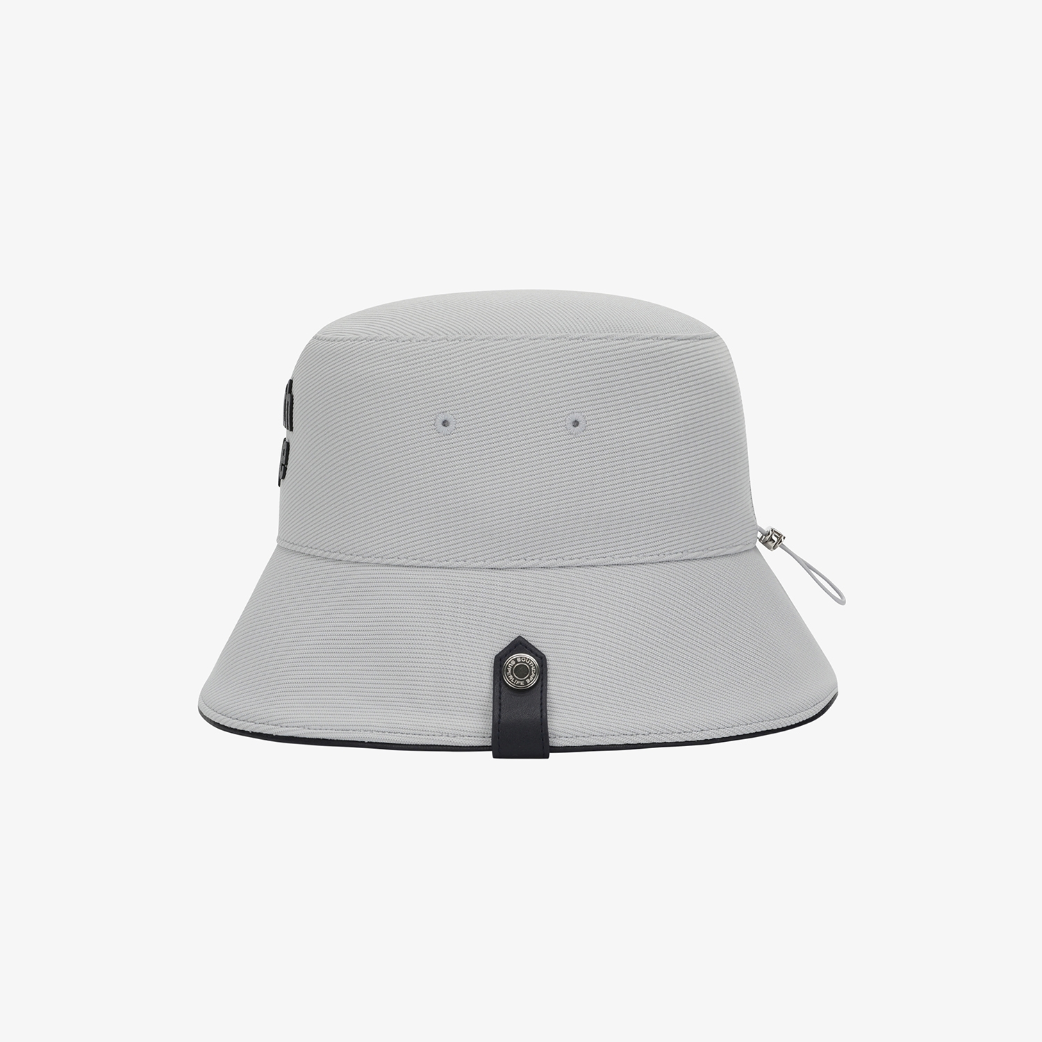 Logo Leather Piping Bucket Hat_LG