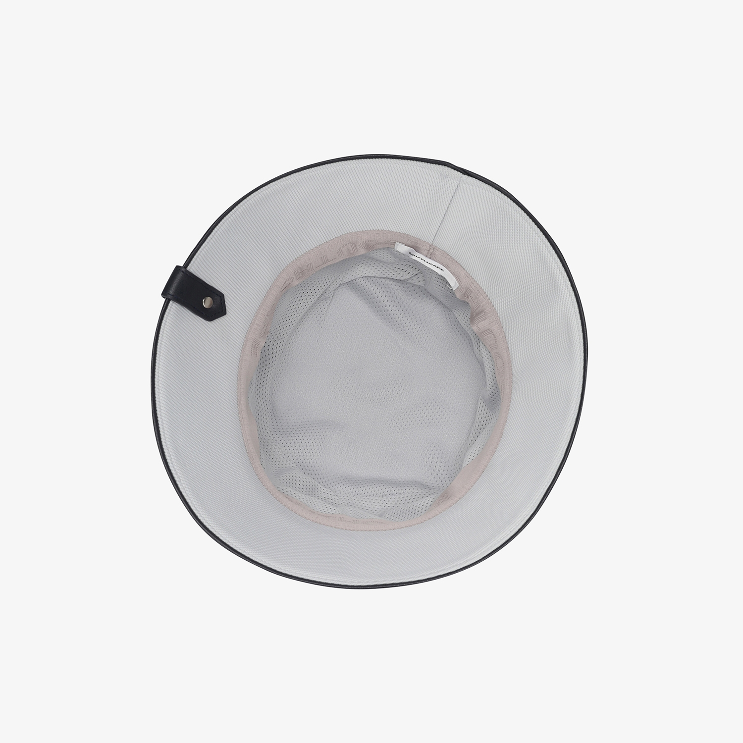 Logo Leather Piping Bucket Hat_LG