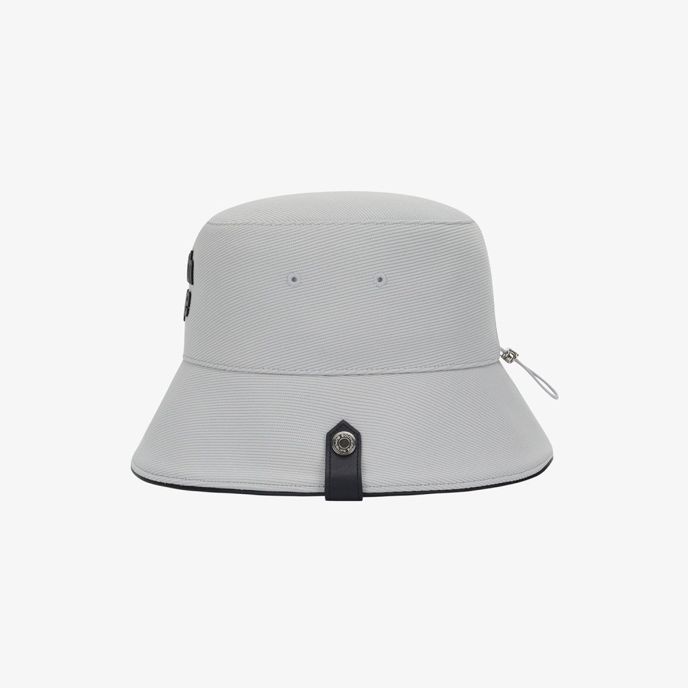 Logo Leather Piping Bucket Hat_LG