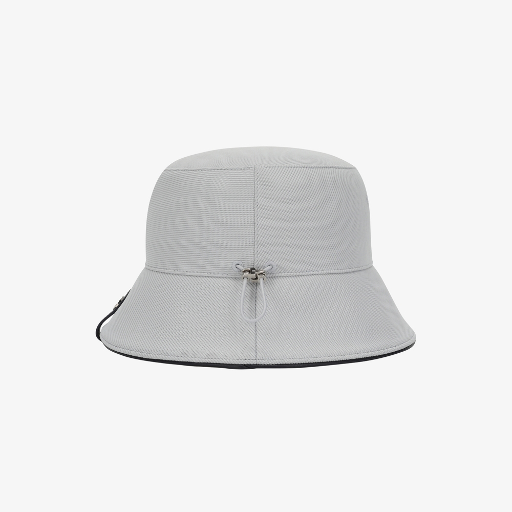 Logo Leather Piping Bucket Hat_LG