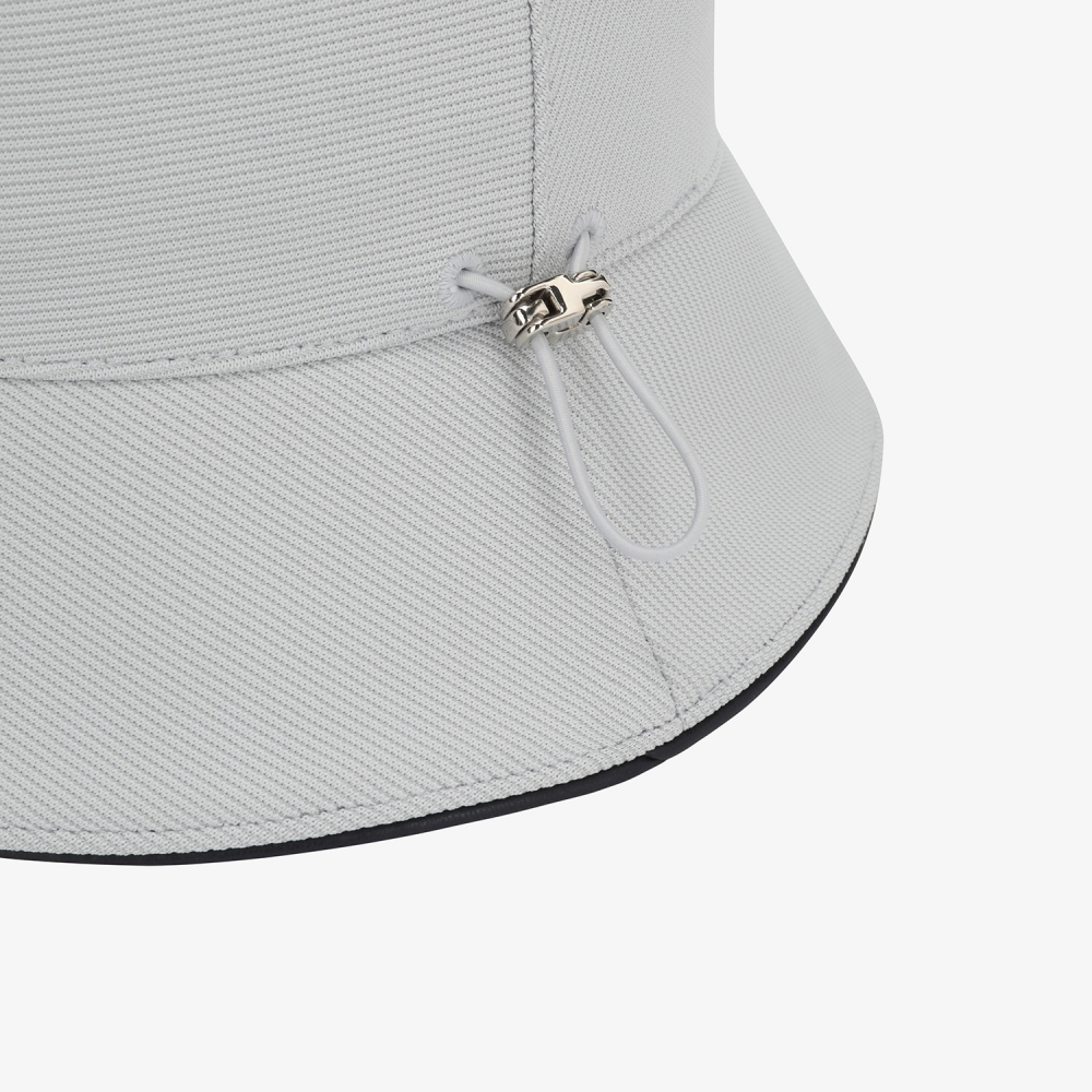 Logo Leather Piping Bucket Hat_LG