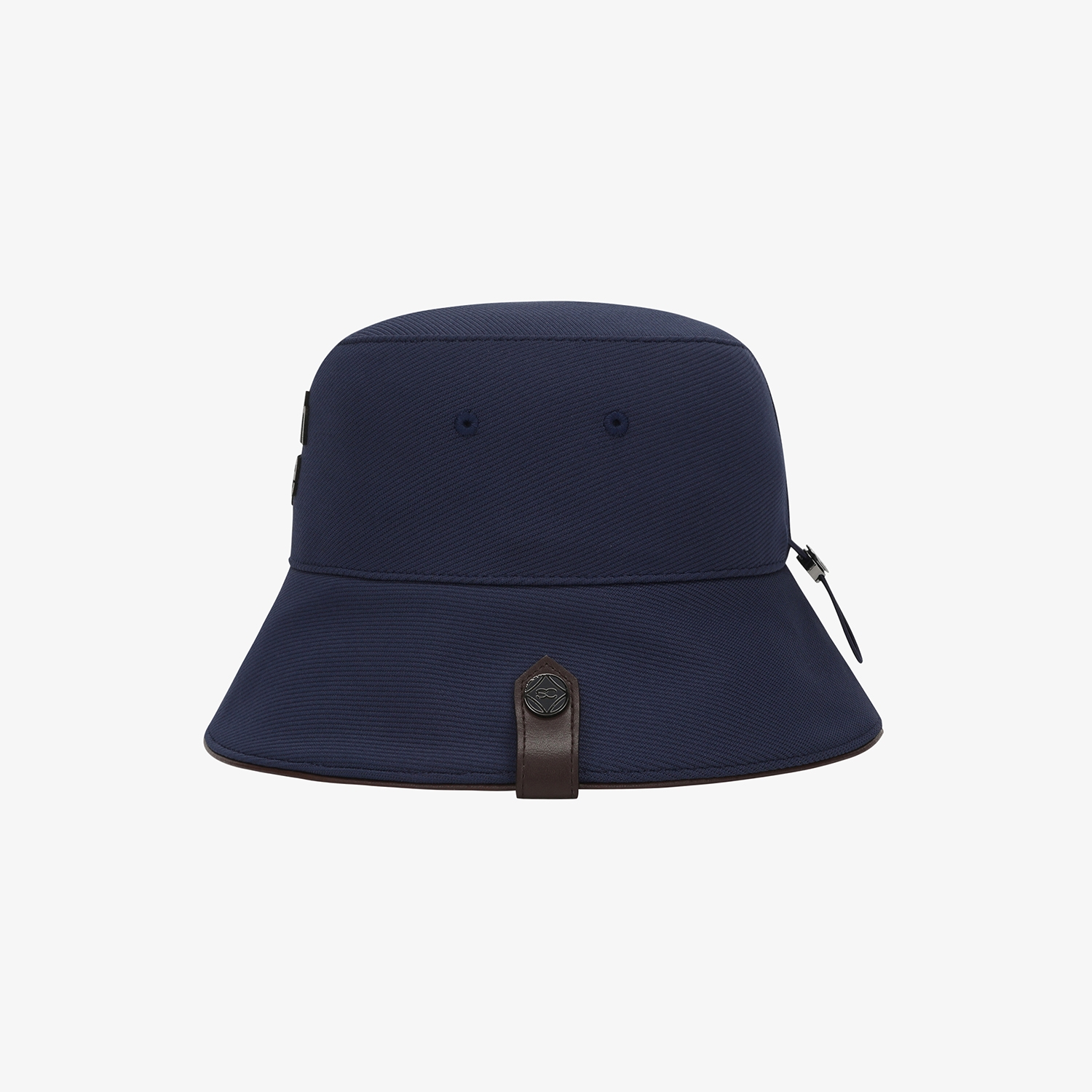 Logo Leather Piping Bucket Hat_NA