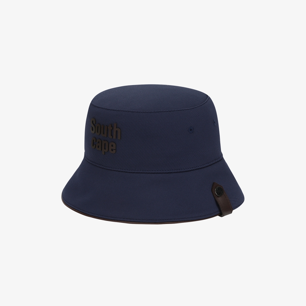 Logo Leather Piping Bucket Hat_NA