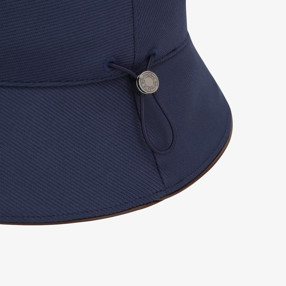 Logo Leather Piping Bucket Hat_NA