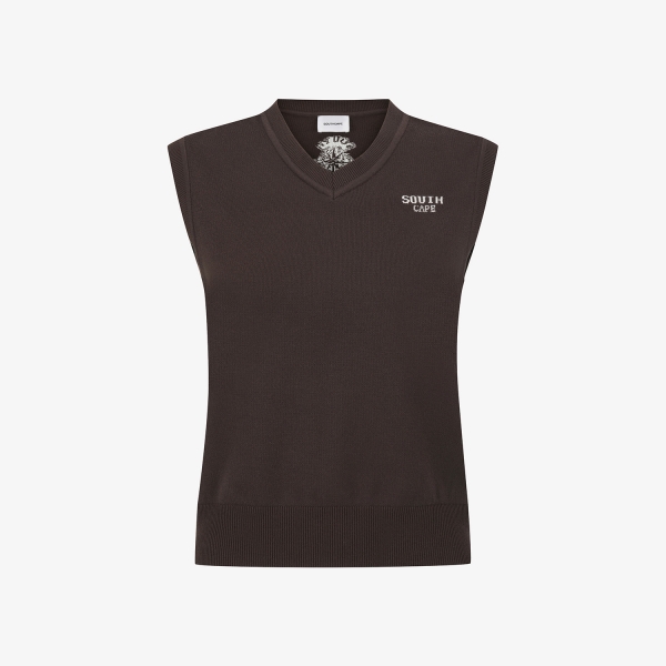 Southcross V-Neck Knit Vest_BR
