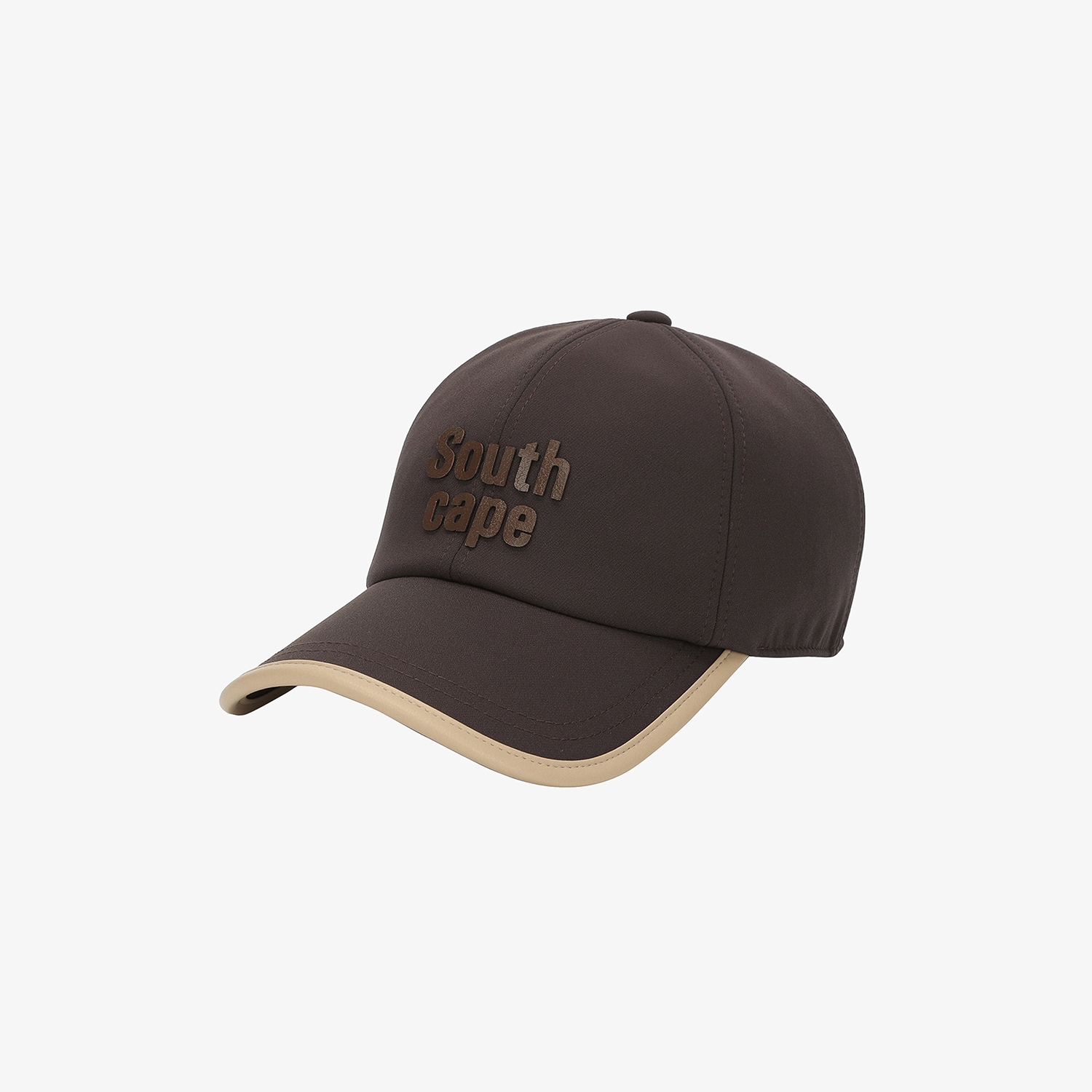 Logo Leather Piping Ball Cap_BR