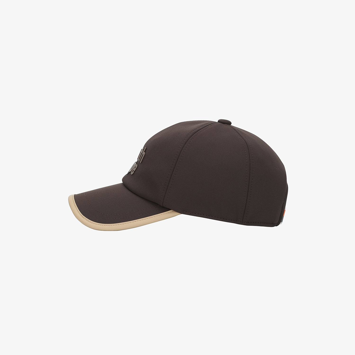 Logo Leather Piping Ball Cap_BR