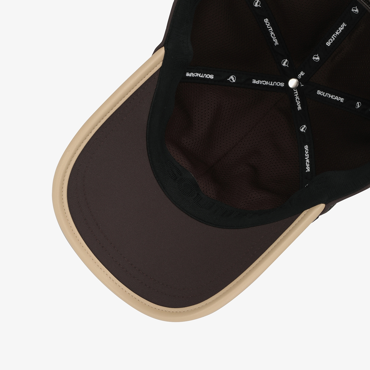 Logo Leather Piping Ball Cap_BR