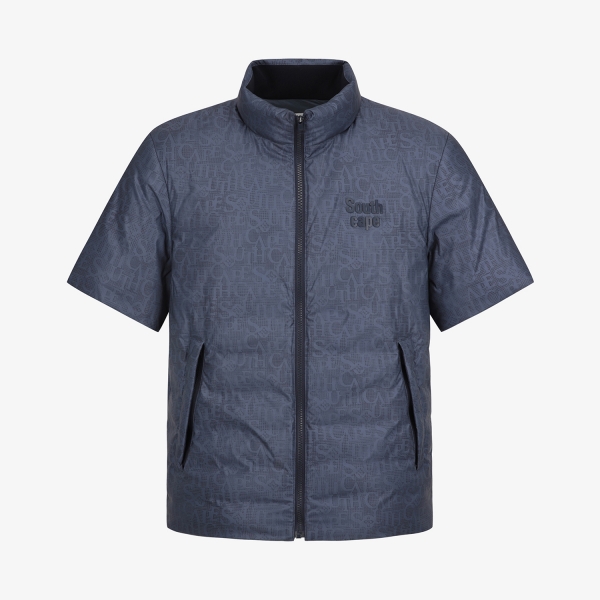 Logo Flow Pattern Short-Sleeve Down Jumper_NA