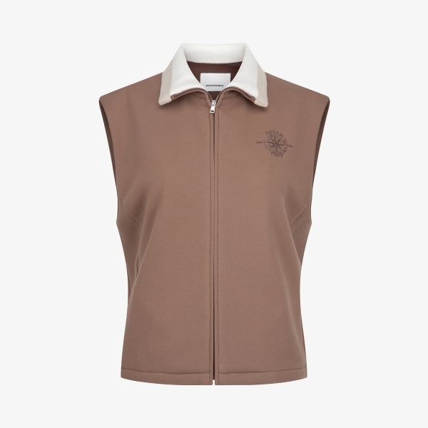 Southcross Contrast-Collar Jersey Vest_BR