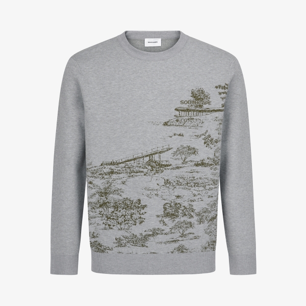 Namhae Heritage Jacquard Knit Pullover_GY