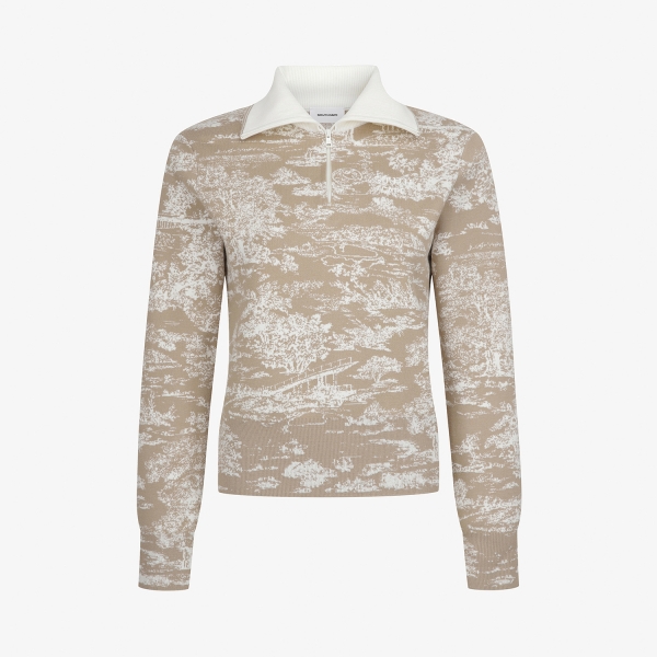 Namhae Heritage Collar Half-Zip Knit Pullover_BE