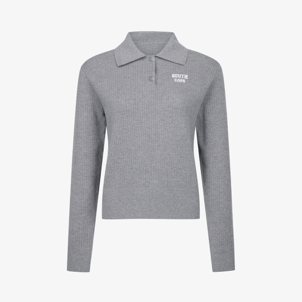 Southcape Wool Collar Knit Pullover_GY