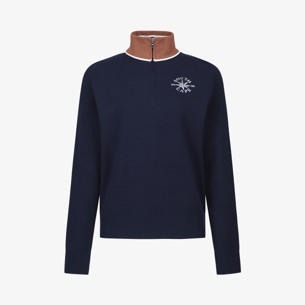 Southcross Color-Block Stripe Half-Zip Knit_NA