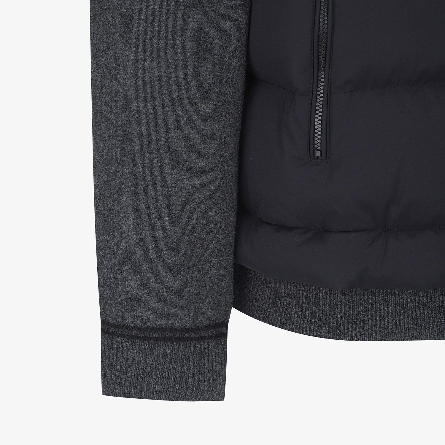 Hybrid Knit Down Jumper_BK