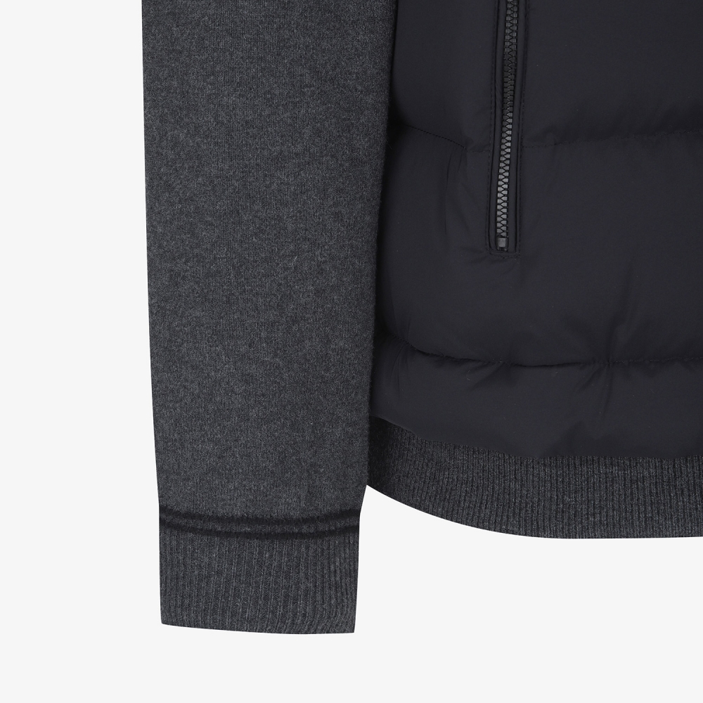 Hybrid Knit Down Jumper_BK