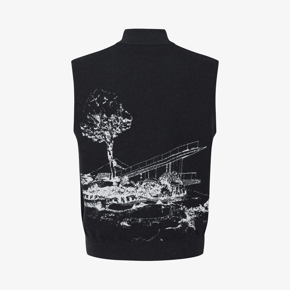 Namhae Heritage Zip-Up Knit Vest_DG