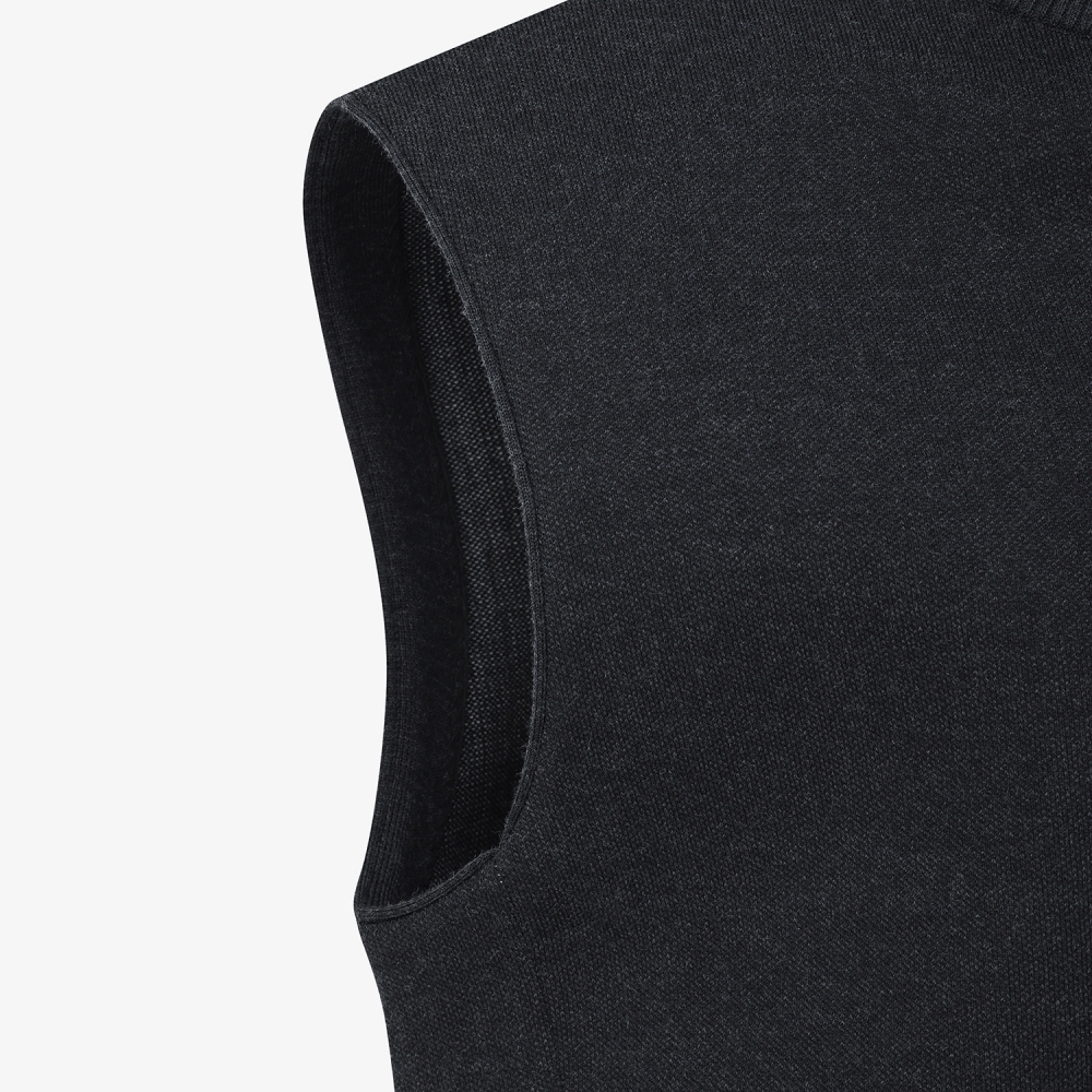 Namhae Heritage Zip-Up Knit Vest_DG