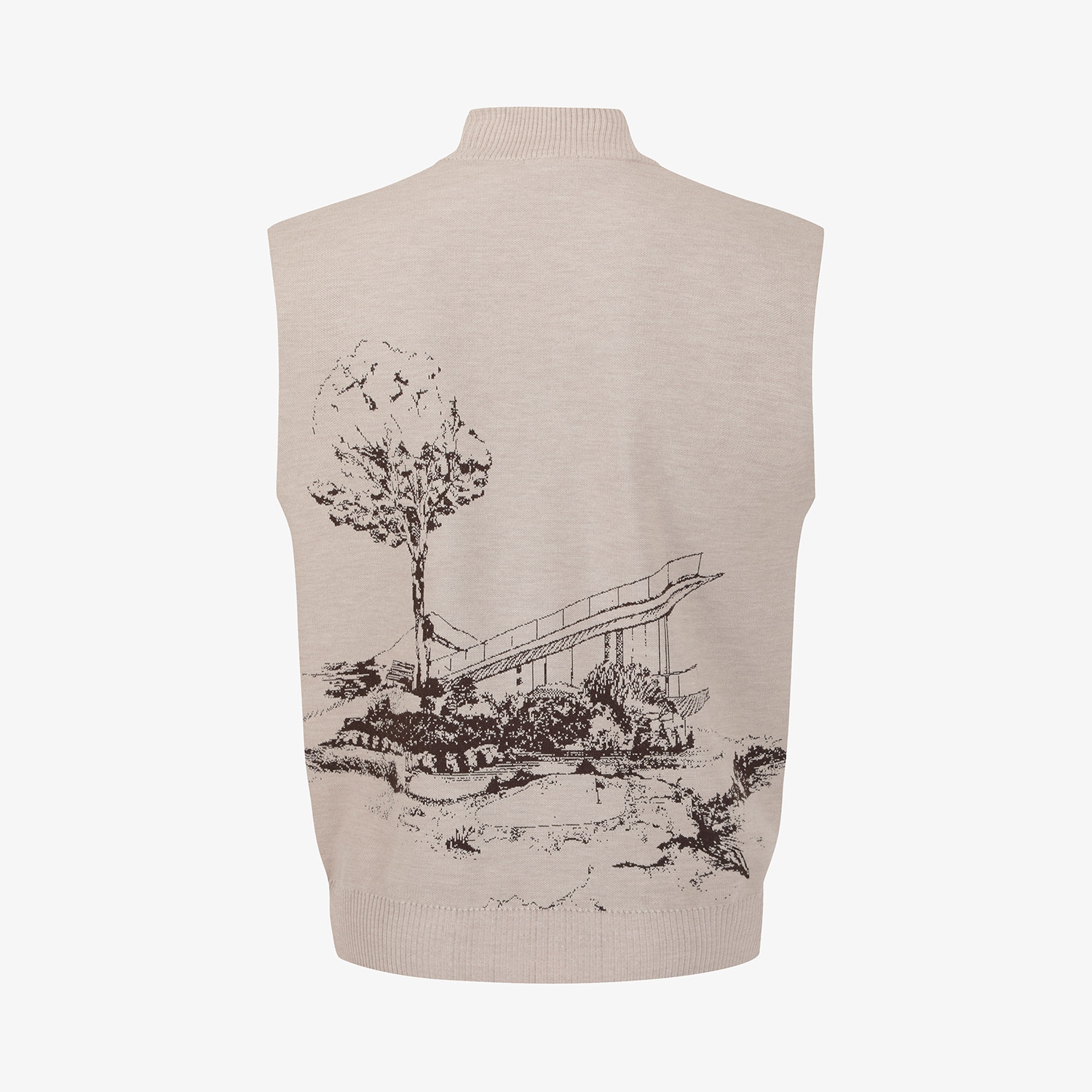 Namhae Heritage Zip-Up Knit Vest_BE