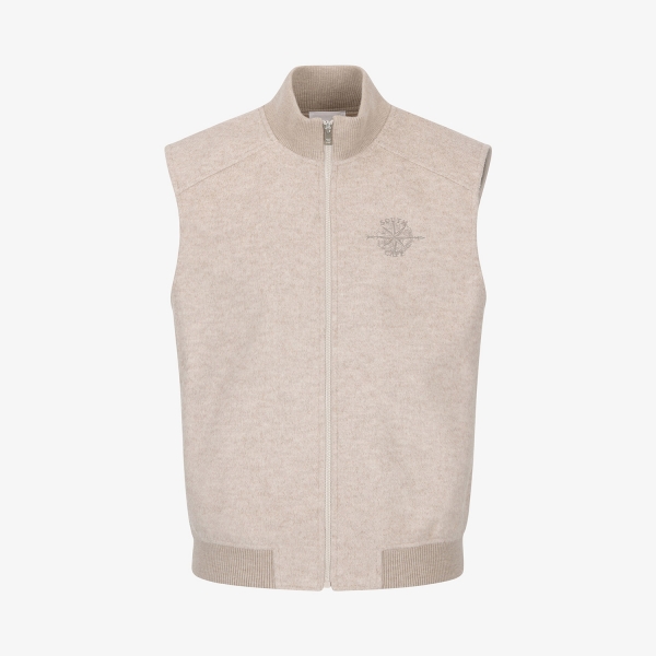 Southcross Wool High-Neck Zip-Up Vest_BE