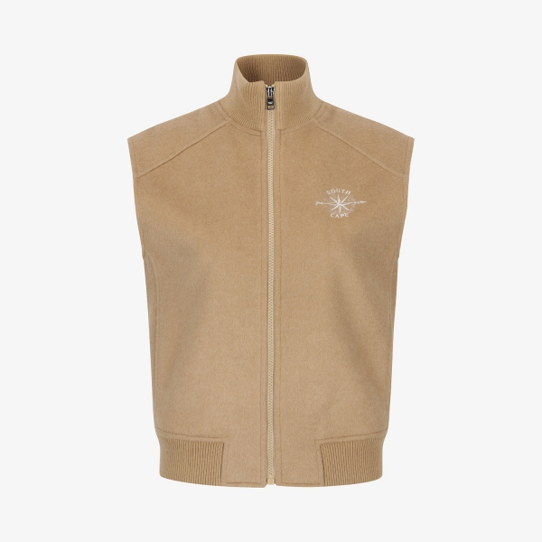 Southcross Wool High-Neck Zip-Up Vest_CM