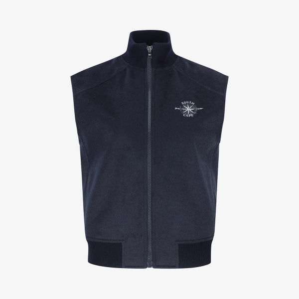 Southcross Wool High-Neck Zip-Up Vest_DA