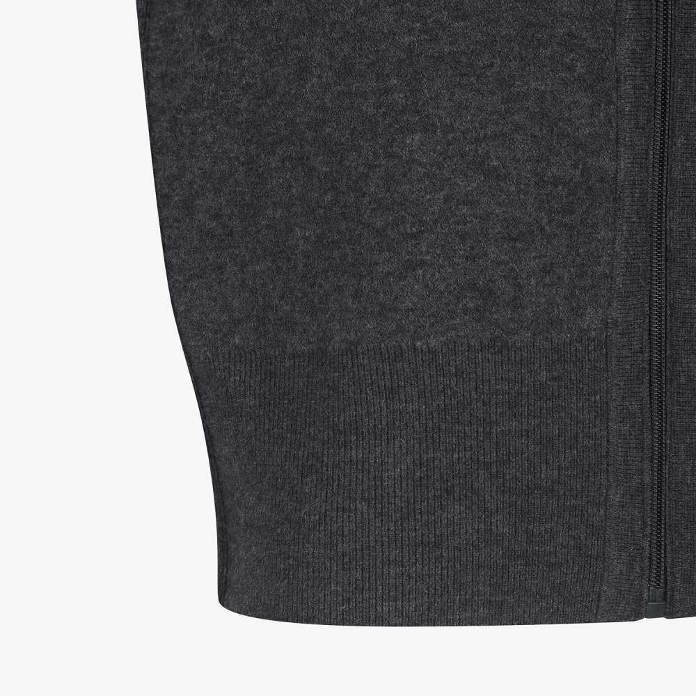 Reversible High-Neck Jacquard Zip-Up Knit_DG